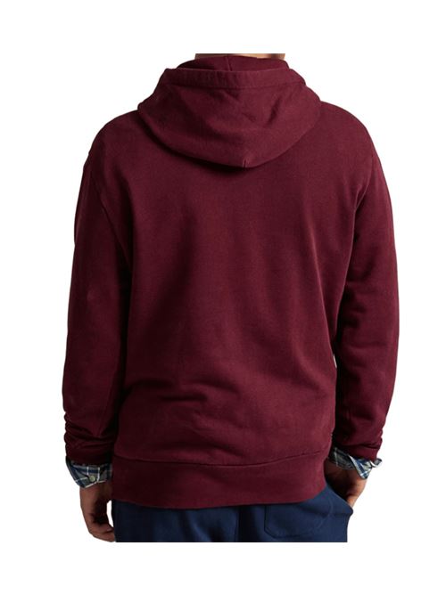 Felpa da uomo con cappuccio, colore vino POLO RALPH LAUREN | 710916690034